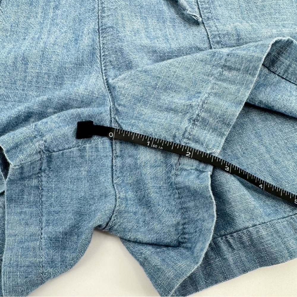 J.crew Factory Blue Chambray Cotton Elastic Waist/Drawstring Shorts Size XS - Picture 12 of 12